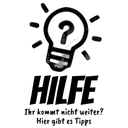 Hilfe-Button Ihr kommt nicht weiter? Hibt gibt es Tipps